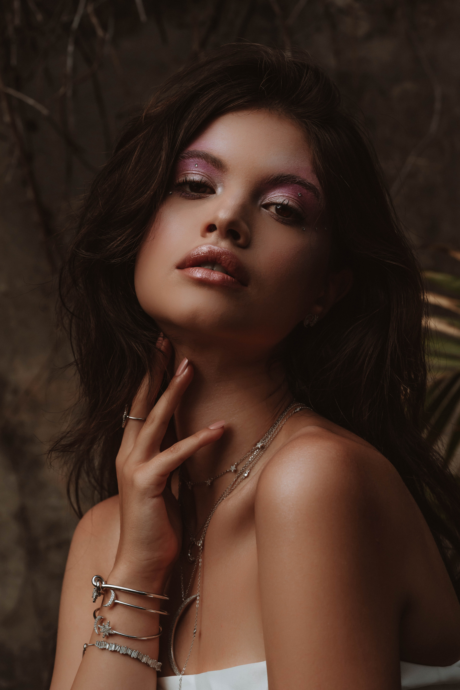 Portrait of attractive woman with make-up