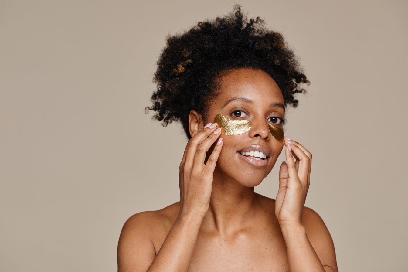 Young Black Woman Enjoying Skincare